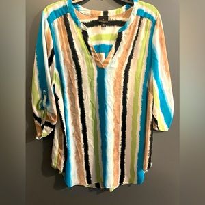 Women’s top striped 3/4 length sleeves